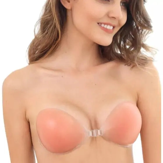 Sutiã Adesivo Invisível em Silicone - Levanta Seios - Cor Nude