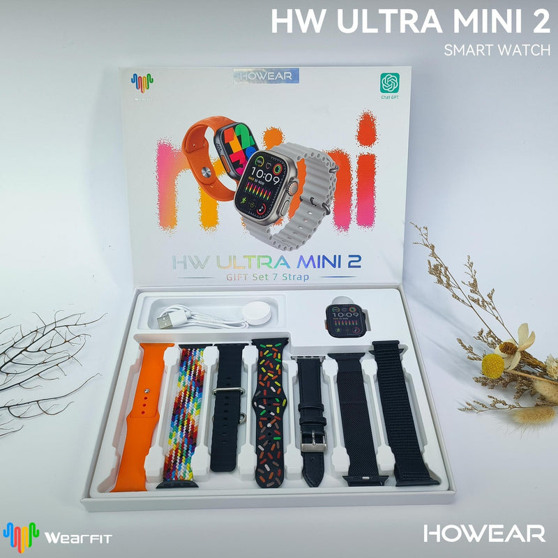 Smartwatch Hw Ultra Mini 2 41mm 7 Pulseiras Serie 9 Chat GPT