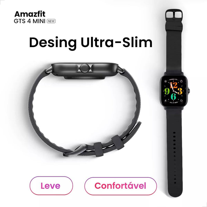 💎✨ Smartwatch Xiaomi Amazfit GTS 4 Mini - New AMOLED GPS e A Prova D'água! 🚀