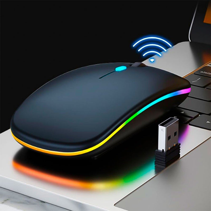 Mouse Sem Fio Recarregável Led Rgb 2.4 Ghz Sem Fio